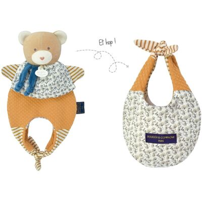 Doudou et Compagnie Paris Doudou Teddybär in 3in1 Tasche Doudou et Compagnie Paris Doudou Teddybär in 3in1 Tasche