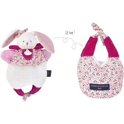 Doudou et Compagnie Paris Doudou Kaninchen in 3in1 Tasche Doudou et Compagnie Paris Doudou Kaninchen in 3in1 Tasche