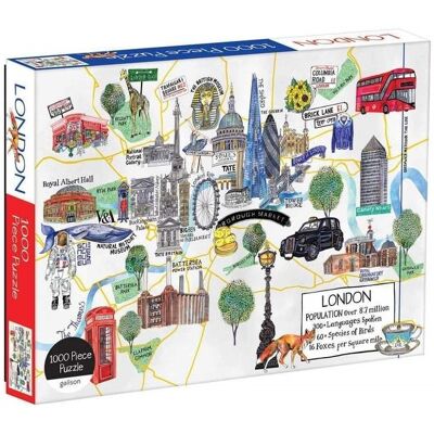 Galison Puzzle Karte von London 1000 Teile Galison Puzzle Karte von London 1000 Teile