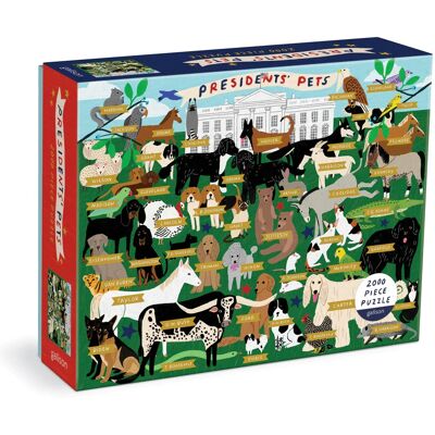 Galison Puzzle Präsidentielle Haustiere 2000 Teile Galison Puzzle Präsidentielle Haustiere 2000 Teile