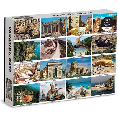 Galison Puzzle Katzen im Urlaub 1500 Teile Galison Puzzle Katzen im Urlaub 1500 Teile