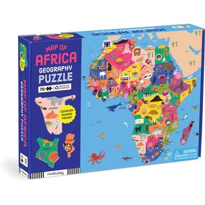 Mudpuppy Geografisches Puzzle Karte von Afrika 70 Teile Mudpuppy Geografisches Puzzle Karte von Afrika 70 Teile