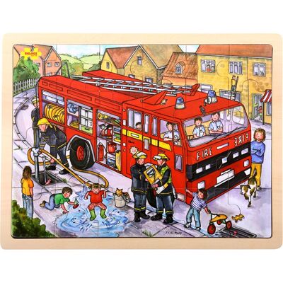 Bigjigs Toys Holzpuzzle Feuerwehrleute 24 Teile Bigjigs Toys Holzpuzzle Feuerwehrleute 24 Teile