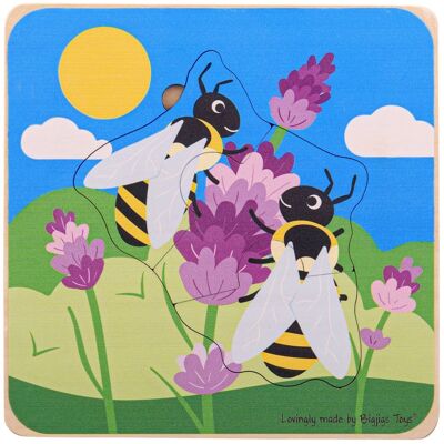 Bigjigs Toys Einlegepuzzle Lebenszyklen einer Biene Bigjigs Toys Einlegepuzzle Lebenszyklen einer Biene