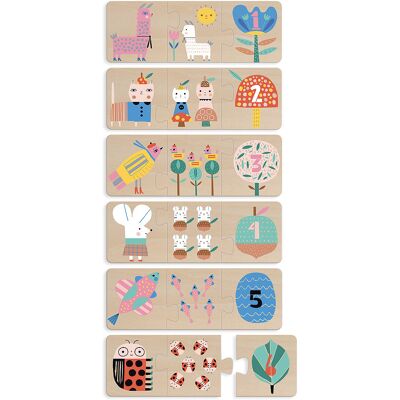 Vilac - Zahlpuzzle Trio für Mama Baby - Holzspielzeug Frankreich Vilac - Zahlpuzzle Trio für Mama Baby - Holzspielzeug Frankreich