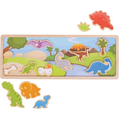 Bigjigs Toys Magnetisches Puzzle Dinosaurier Bigjigs Toys Magnetisches Puzzle Dinosaurier