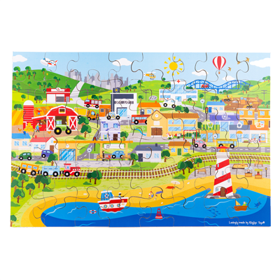 Bigjigs Toys Stadt Bodenpuzzle 48 Teile Bigjigs Toys Stadt Bodenpuzzle 48 Teile