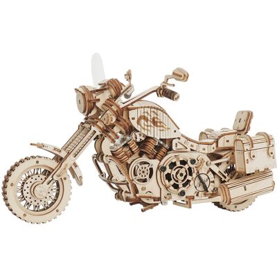 RoboTime Mechanisches 3D-Puzzle aus Holz Cruiser-Motorrad RoboTime Mechanisches 3D-Puzzle aus Holz Cruiser-Motorrad