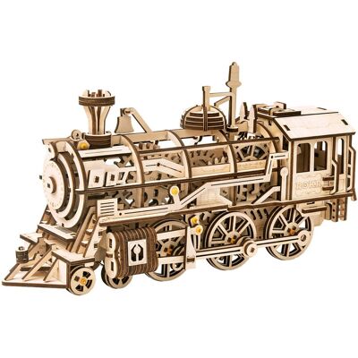 RoboTime Mechanisches 3D-Puzzle aus Holz Dampflokomotive RoboTime Mechanisches 3D-Puzzle aus Holz Dampflokomotive