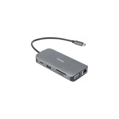 Deltaco USB-C Dockingstation mit 9 Ports - Grau Deltaco USB-C Dockingstation mit 9 Ports - Grau