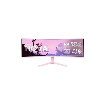 Arozzi Nova 49" Curved VA 5120x1440 165 Hz Gaming Monitor - Pink Arozzi Nova 49" Curved VA 5120x1440 165 Hz Gaming Monitor - Pink