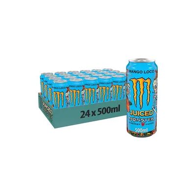 Monster Cable Energy Juiced Mango Loco 24 x 500ml Monster Cable Energy Juiced Mango Loco 24 x 500ml