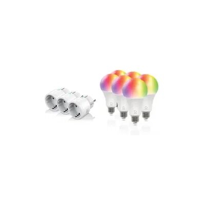 Deltaco Smart Home Start Kit - 3x Mini Plug + 6x Rgb Bulb Deltaco Smart Home Start Kit - 3x Mini Plug + 6x Rgb Bulb