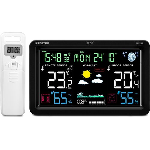 Trotec Digitale Funkwetterstation und Klimamonitor mit Außensensor BZ29OS