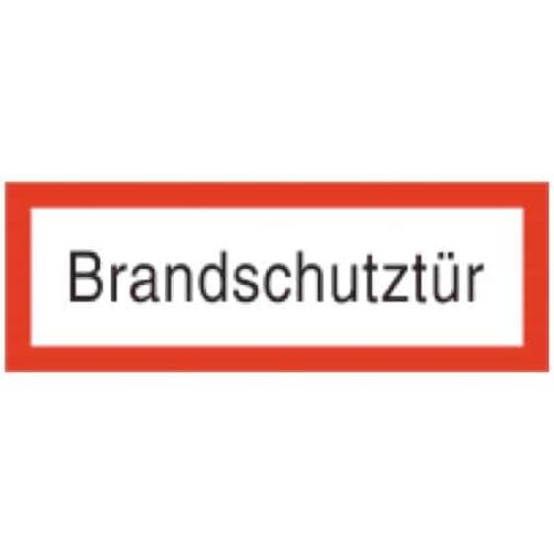 Brandschutzschild als Text Brandschutztür (148 x 52 mm) Image