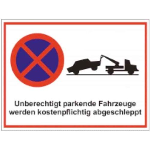 Kombiparkplatzschild mit Text und Symbolen Image