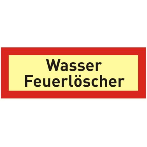 Abtec Brandschutzschild ( Zusatz ) mit Text -Wasser Feuerlöscher- Image