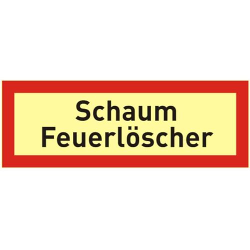 Abtec Brandschutzschild ( Zusatz ) mit Text - Schaum Feuerlöscher Image
