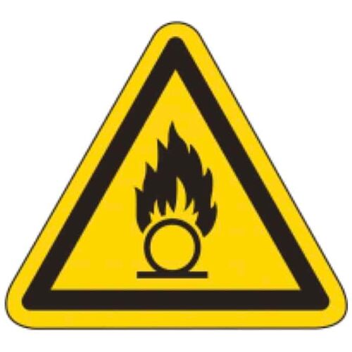 Abtec Warnschild als Symbol Warnung vor brandfördernden Stoffen nach ISO 7010 Image