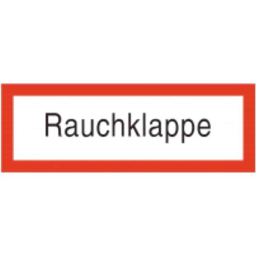 Brandschutzschild als Text Rauchklappe Image