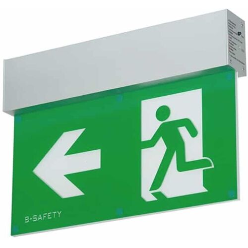 B-Safety L-LUX STANDARD – Rettungszeichen - Leuchte in modernem Design, Wandaufbau Image