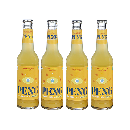 PENG Direktsaftsodas 12x PENG Bio Orangensoda mit Koffein