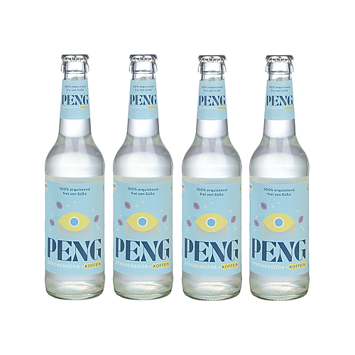 PENG Direktsaftsodas 12x PENG Bio-ZItronensoda mit Koffein