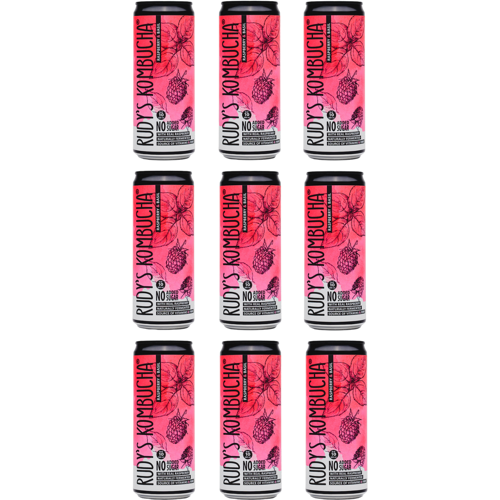 Rudys Brewing Co. 9x Rudy's Kombucha - Raspberry & Basil