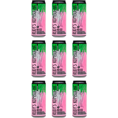 Rudys Brewing Co. 9x Rudy's Kombucha - Rhubarb