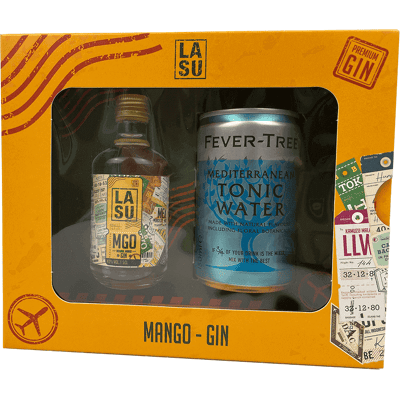 LA SU Gin & Tonic - Tastingbox für zuhause (1x Mango Gin + 1x Fever-Tree Mediterranean Tonic) LA SU Gin & Tonic - Tastingbox für zuhause (1x Mango Gin + 1x Fever-Tree Mediterranean Tonic)