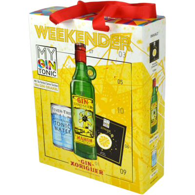 METMA MyGinTonic WEEKENDER Box Mahon (1x Mahon Xoriguer Gin + 10x Fever Tree Mediterranean Tonic Water) METMA MyGinTonic WEEKENDER Box Mahon (1x Mahon Xoriguer Gin + 10x Fever Tree Mediterranean Tonic Water)