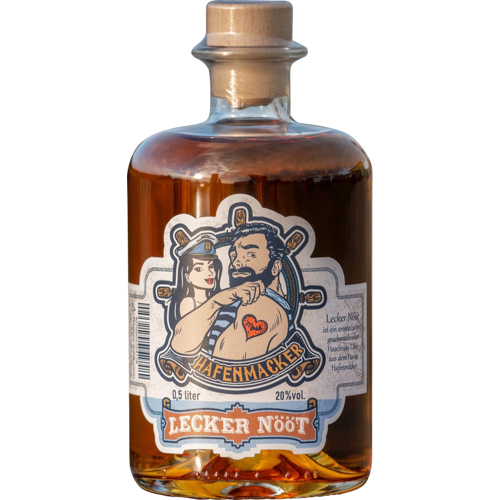 Nordseekerl Hafenmacker Lecker Nööt - Haselnusslikör
