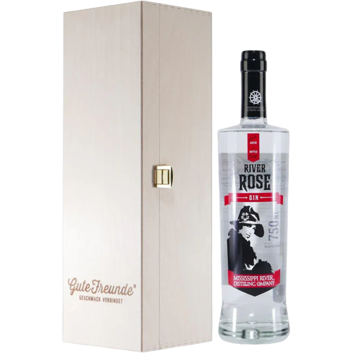 Mississippi River Distilling Company MRDC River Rose Gin mit Geschenk-Holzkiste