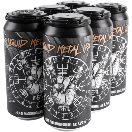 Wacken Brauerei 6x Liquid Metal IPA in der Dose