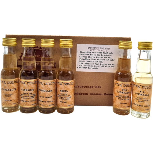 Whisky Tasting Set Geschenkset Probierset: Irland Edition No. 2 (6x Whisky Minis) Vita Dulcis