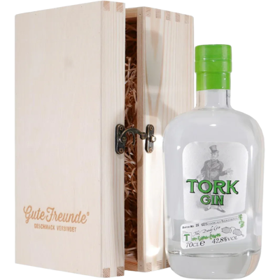 F & G Worldwide Beverage Tork Gin mit Geschenk-Holzkiste F & G Worldwide Beverage Tork Gin mit Geschenk-Holzkiste