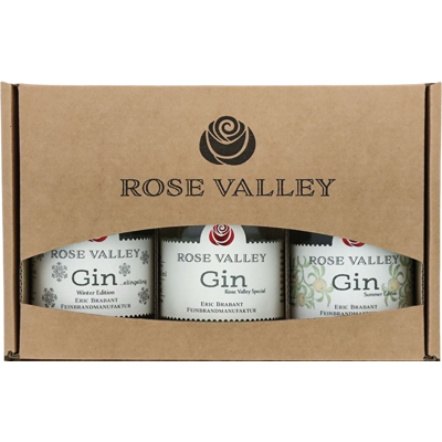 Rose Valley Gin Taste Box Season (1x Special Gin + 1x Winter Gin + 1x Sommer Gin) Rose Valley Gin Taste Box Season (1x Special Gin + 1x Winter Gin + 1x Sommer Gin)