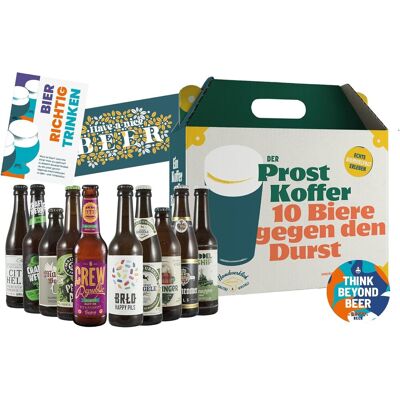 Beyond Beer Prost Koffer - Premium Bier Geschenk Paket (10x Craft Beer + 1x Bierdeckel + 1x Craft Beer-Booklet) Beyond Beer Prost Koffer - Premium Bier Geschenk Paket (10x Craft Beer + 1x Bierdeckel + 1x Craft Beer-Booklet)