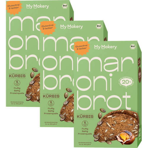 My Makery 3x Maronibrot Kürbis Bio Brotbackmischung