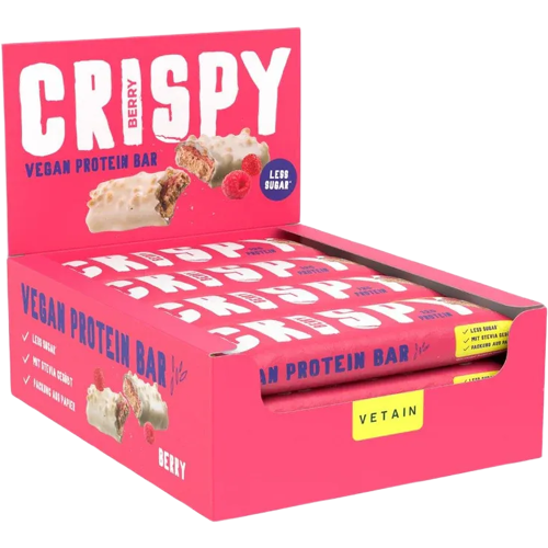 12er Pack Vetain CRISPY Vegan Protein Bar Berry
