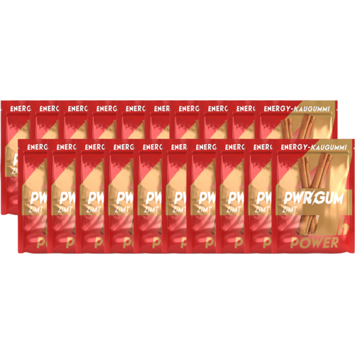 PWRGUM Zimt 20er-Pack - Energy-Kaugummis