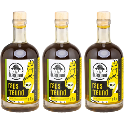 Die Ölfreunde Bio Rapsfreund Vorratspack (3x Bio Rapsöl) Die Ölfreunde Bio Rapsfreund Vorratspack (3x Bio Rapsöl)