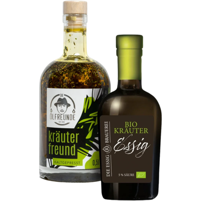 Die Ölfreunde Kräuter Duo (1x Kräuteröl + 1x Kräuteressig) Die Ölfreunde Kräuter Duo (1x Kräuteröl + 1x Kräuteressig)