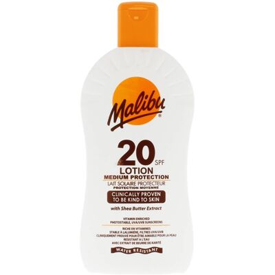 Malibu Sonnenlotion SPF 20 - UVA/UVB-Schutz - Wasserfest - Vitamin E - Strand & Urlaub Malibu Sonnenlotion SPF 20 - UVA/UVB-Schutz - Wasserfest - Vitamin E - Strand & Urlaub