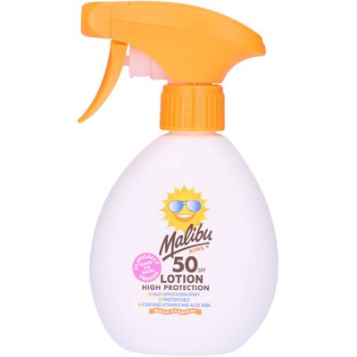 Malibu Kids Sun Lotion Spray SPF 50 (F) 300 ml Malibu Kids Sun Lotion Spray SPF 50 (F) 300 ml