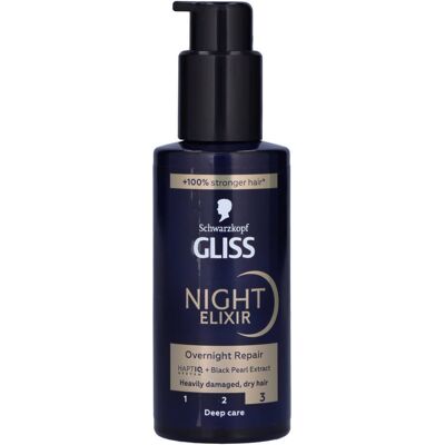 Schwarzkopf Gliss Nacht Elixier - Übernacht Reparatur für Haare Schwarzkopf Gliss Nacht Elixier - Übernacht Reparatur für Haare
