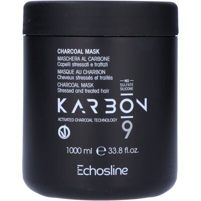 Echosline CHARCOAL Mask - Haarmaske - 1000 ml Echosline CHARCOAL Mask - Haarmaske - 1000 ml