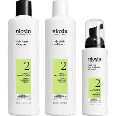 Nioxin System 2 Haartreatment-Set – Ausdünnung, Stärke, Glanz Nioxin System 2 Haartreatment-Set – Ausdünnung, Stärke, Glanz