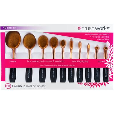 Brushworks Luxuriöses Oval Pinselset - Schminkpinsel Brushworks Luxuriöses Oval Pinselset - Schminkpinsel