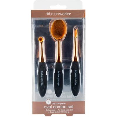 Brushworks Oval Combo Set 3 stk. Brushworks Oval Combo Set 3 stk.
